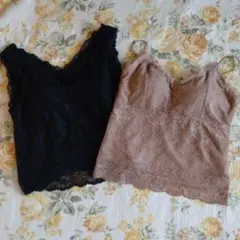 GU レースタンクトップ 2色セット S/M