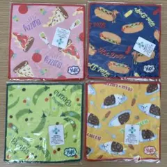 新品　ピザ　ホットドッグ　ビーンズ　カレーライス　ヤップ　豆タオル　ミニタオル
