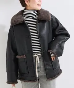 新品　未使用　タグあり　B.C STOCK リバーシブルムートンライクコート2