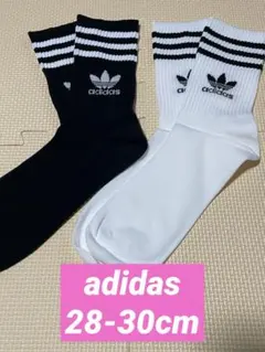 adidas アディダス　ミッドカットクルーソックス　2色セット