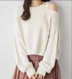 ココディール　オフショルニット　アイボリー　サイズ2