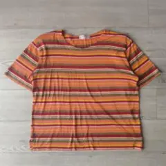 90s vintage レトロ マルチボーダー 半袖カットソー オーバーサイズのサムネイル