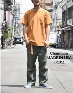 Champion チャンピオン T-1011 胸ポケット アメリカ製 tシャツ