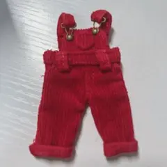 【新品】赤 レッド ジーンズ オーバーオール 服 アウトフィット オビツ11