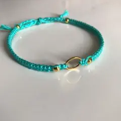 ミサンガアンクレット エメラルド