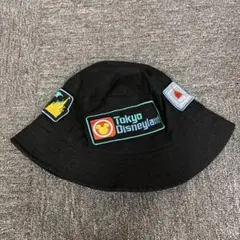 即決 Disney ディズニー リゾート ロゴ バケットハット ブラック