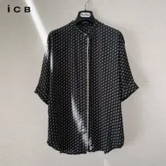 icbアイシービーバンドカラーシャツブラウス大きいサイズ自由区組曲23