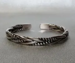 縄状 ブレスレット メキシカンジュエリー シルバー バングル　ヴィンテージ