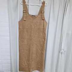 INGNI ベージュ コーデュロイ サロペット