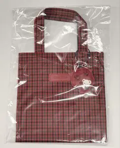 【新品】familiar ファミリア トートバッグ チェック 赤系 小サイズ