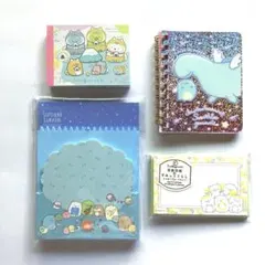 すみっコぐらし　メモパッド・リングノート・メッセージカード・クロスメモ/おまけ付