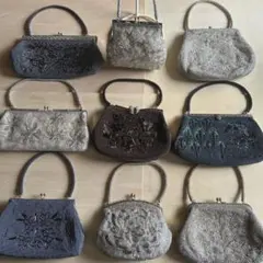 ビーズバック がま口 和装 昭和レトロ ヴィンテージアンティーク⑩