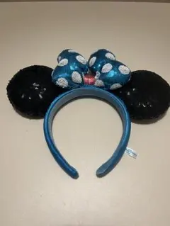 ミニーマウス スパンコール耳カチューシャ