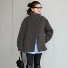 エコファーショートブルゾン　JOURNAL STANDARD グレー　秋冬