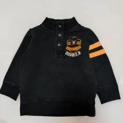 90★ミキハウスダブルB★くろくま刺繍！トレーナー★バックプリント有り