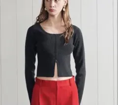 ほぼ未使用✨】FRAMeWORK ウールカシミヤ Vネックショートカーディガン