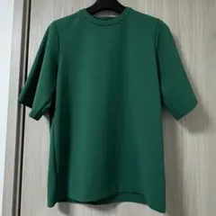 半袖カットソー 緑 グリーン クルーネックTAMAYA 38 Mサイズ