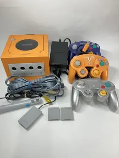Nintendo ゲームキューブ DOL-001 オレンジ コントローラー3個付