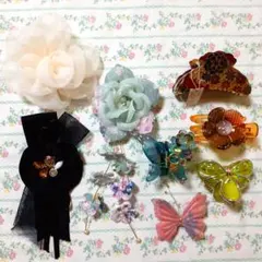 ヘアアクセサリー　ヘアクリップ　コサージュ　まとめ売り