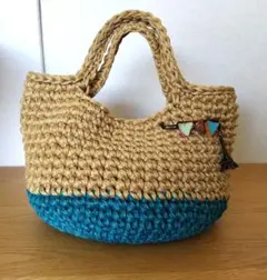 ハンドメイド 麻紐バッグ USED