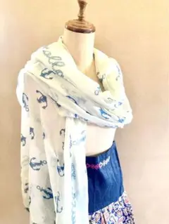 大判ストール　薄手　シースルー　おしゃれ　爽やか　男女兼用　日除け　冷房対策