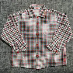 miki house チェック柄ブラウス 110