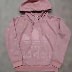 adidas トレフォイル パーカー ピンク Mのサムネイル