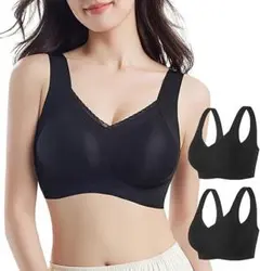 新品 L ノンワイヤーブラ スポーツブラ ブラジャー シームレスブラ ブラジャー