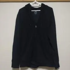 UNIQLO エアリズムUVカットフルジップパーカ（長袖）BLACK / XL