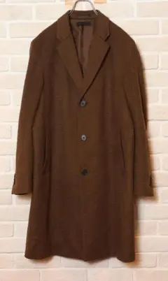 美品UNIQLO(ユニクロ)メンズ カシミヤブレンドチェスターコートM