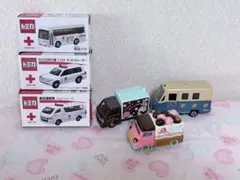 トミカ 献血車シリーズ 3種＆スイーツカー 3種 計6台セットのサムネイル