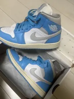 Nike Air Jordan 1 Mid ブルー ホワイト