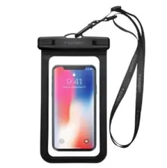 スマホ用 防水ケース 最大 6.9インチ対応 ネックストラップ付
