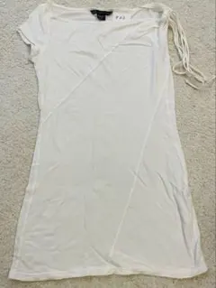 №802アルマーニAX ホワイト肩レースTシャツXS