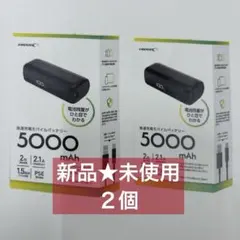 新品★未使用5000mAh モバイルバッテリーHIDISC磁気研究所製　2個