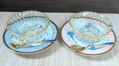 デザート皿 2名様用 ガラス食器セット 6点セット