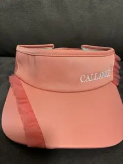値下げCALLAWAY フリル付きバイザー ピンク