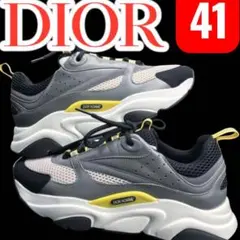最安値 幻 Dior B22 Sneaker Grey Yellow 41のサムネイル