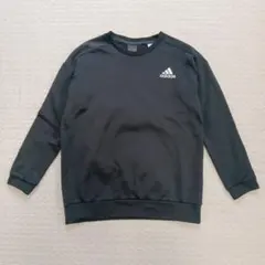 【てぃち様】adidas ロゴ刺繍ブラック トレーナー 160