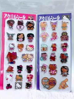 日焼けキティ　アクリルシール　2枚セット