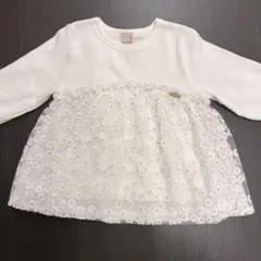 【訳あり】petit main ホワイト　トップス　90サイズ
