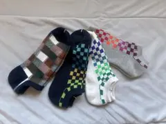 チェック柄ソックス 4足セット