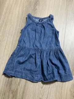 GAP 【90相当】デニムノースリーブ ワンピース 約18~24ヶ月 女の子