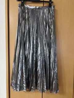 LAUREN RALPH LAUREN シルバー プリーツスカート サイズ0のサムネイル