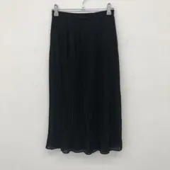 ユニクロ 黒 プリーツスカート S 上品 きれいめ 通勤 シンプル 春秋 冬