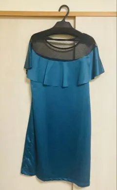 グリーン 膝丈 ノースリーブ ドレス 結婚式 フォーマル