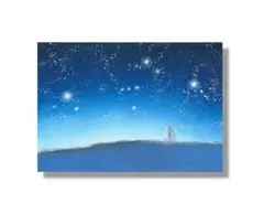 夕に散る花　【696】 オリジナル 手描きイラスト アクリル　絵画　原画 一点物 夕に散る花 【696】 オリジナル 手描きイラスト アクリル 絵画 原画