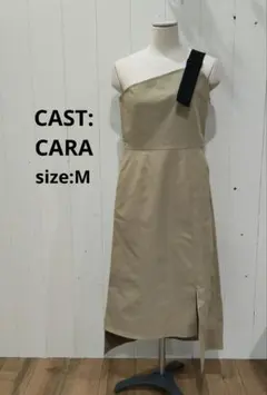 キャスト CAST:CARA ワンショルダー ロング ワンピ ベージュ M