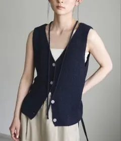 select MOCA ループタイVネックニットベストのサムネイル