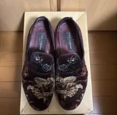 DOLCE&GABBANAスリッポン　ベロア　花柄のサムネイル